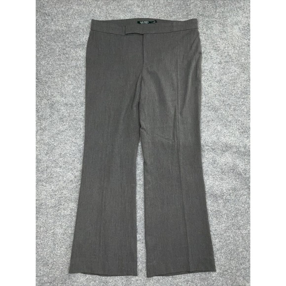 Lauren Ralph Lauren Pants Womens Size 6 Gray Zipper Bootcut Ankle - Picture 1 of 10